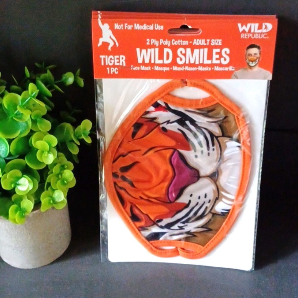 Tiger Print Cotton Mask